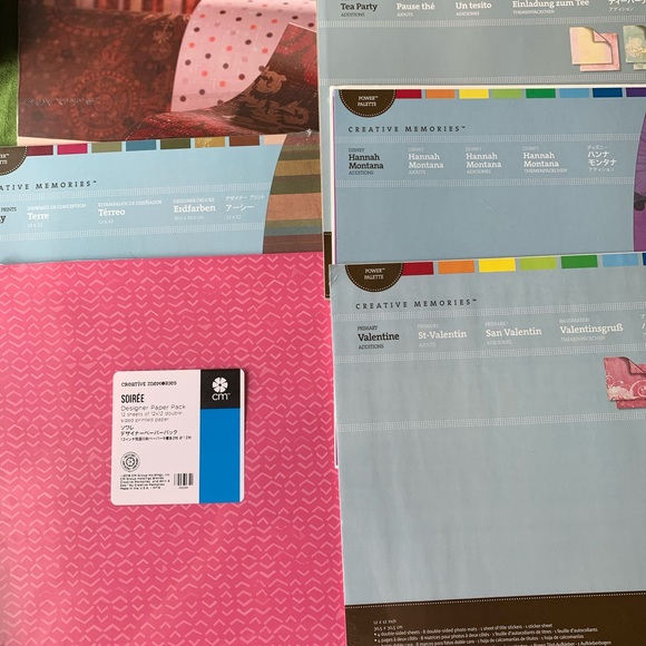 Creative Memories 6 packs papers and stickers